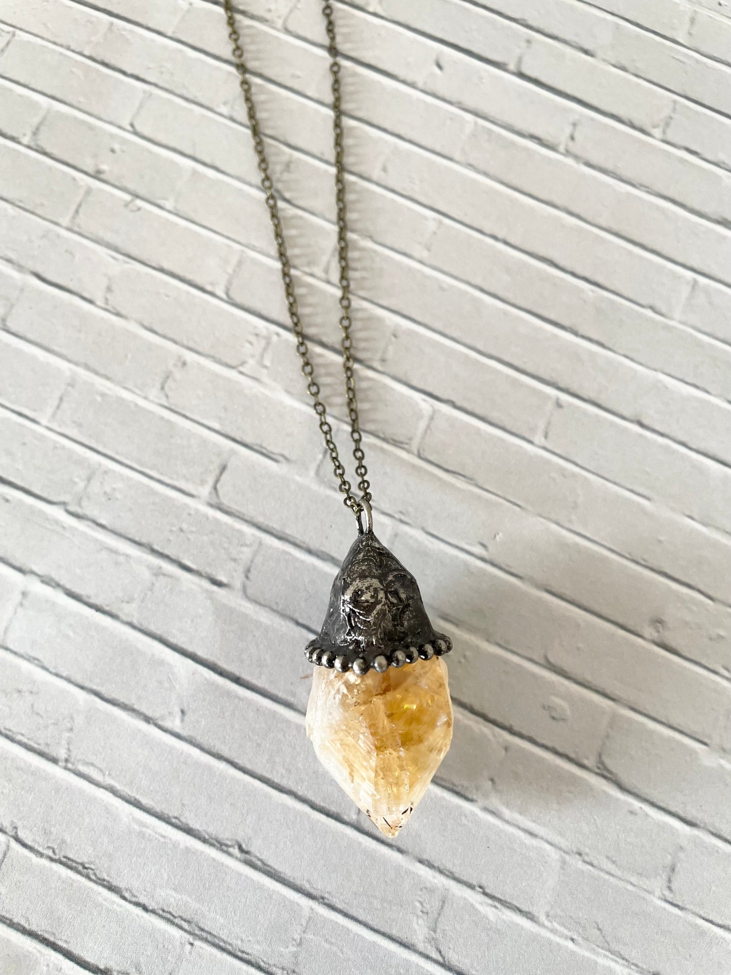 Brass / Copper Citrine Necklace