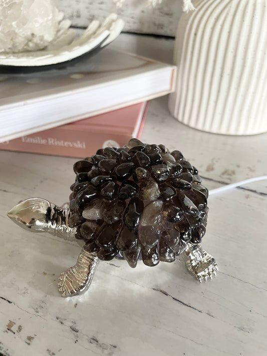 Tortoise Led Lamp - Smoky Quartz