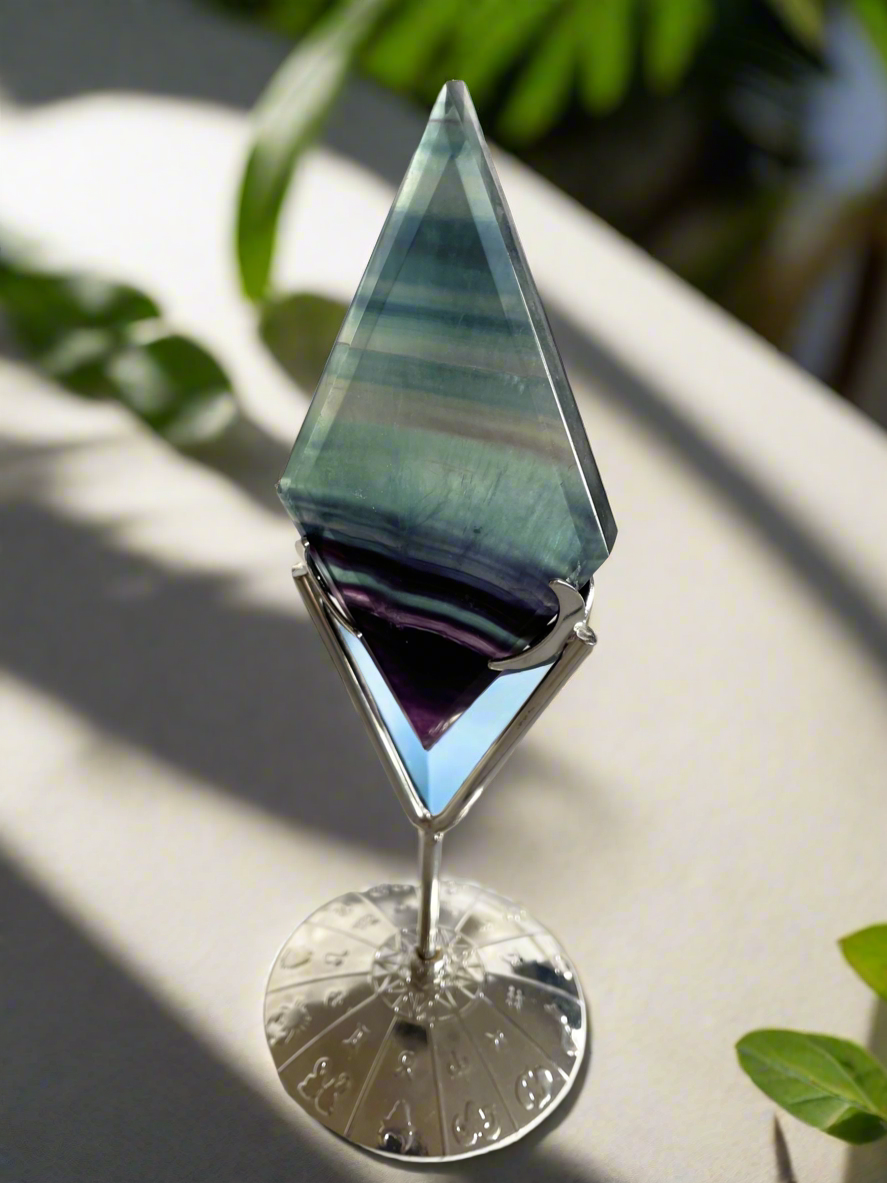 Rainbow Fluorite Diamond ~ 14