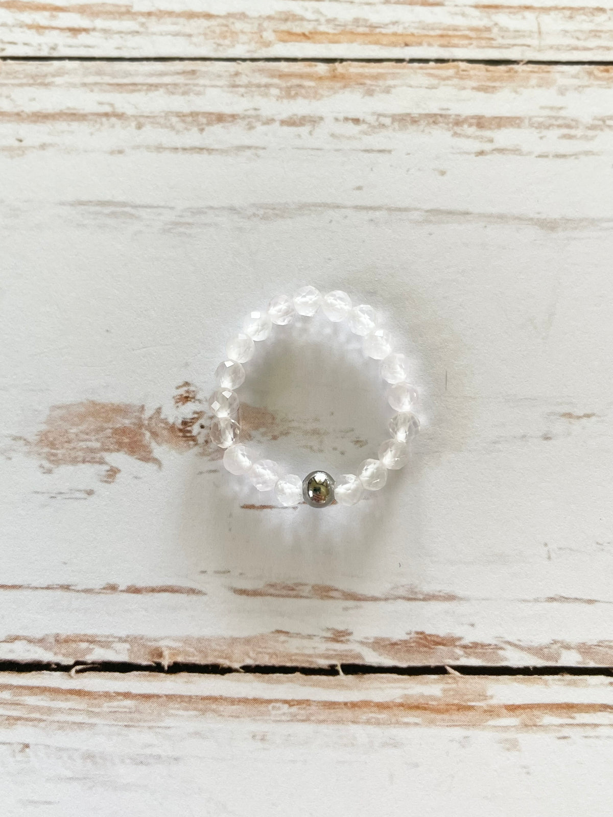 Faceted Quartz Ring size 6-9
