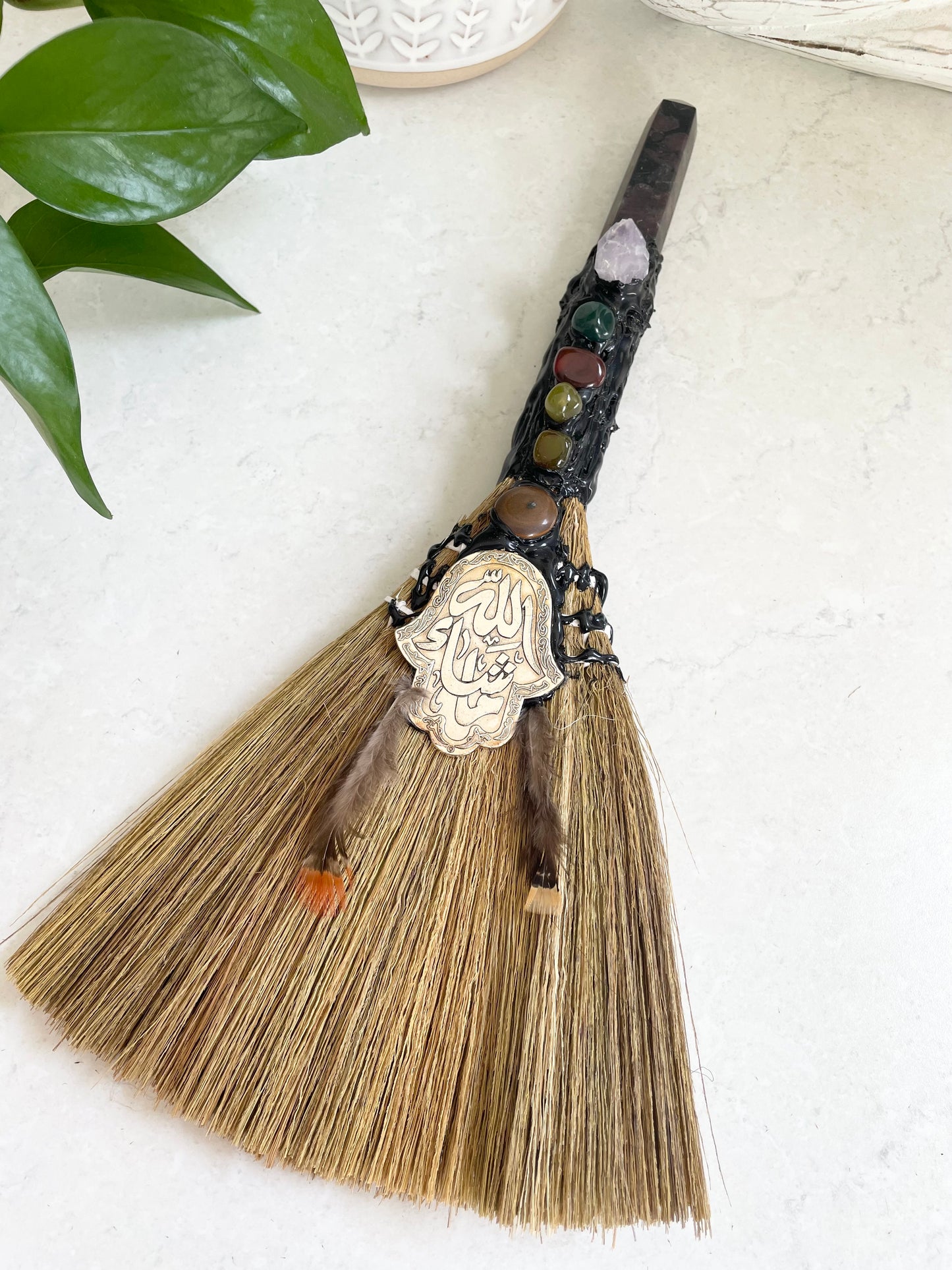 Good Juju Besom Broom ~ Garnet