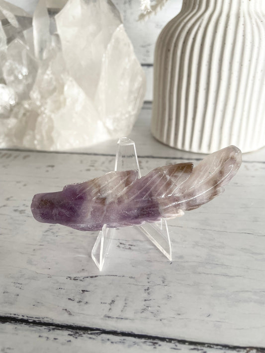 Chevron Dream Amethyst feather