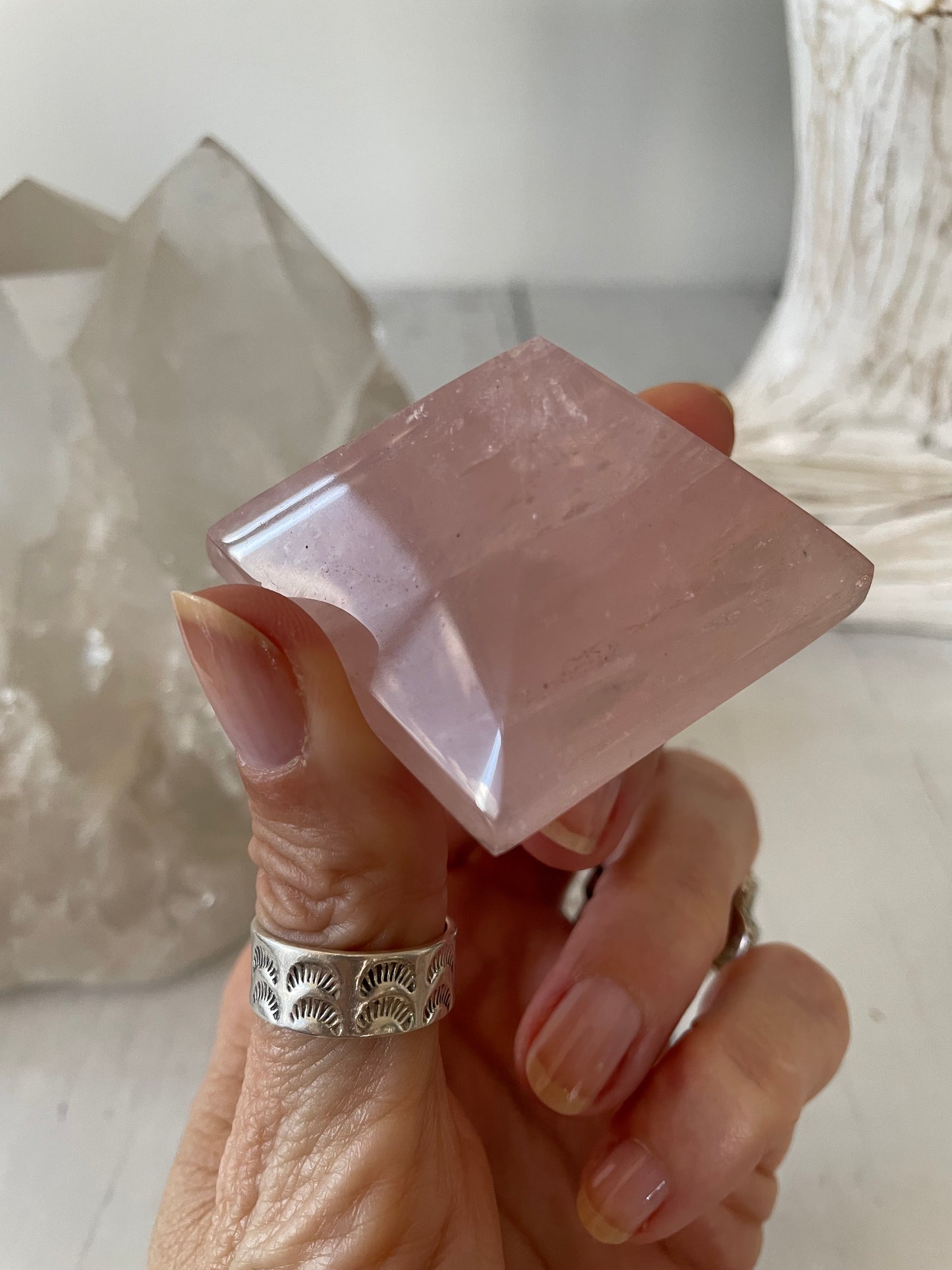 Rose Quartz Pyramid