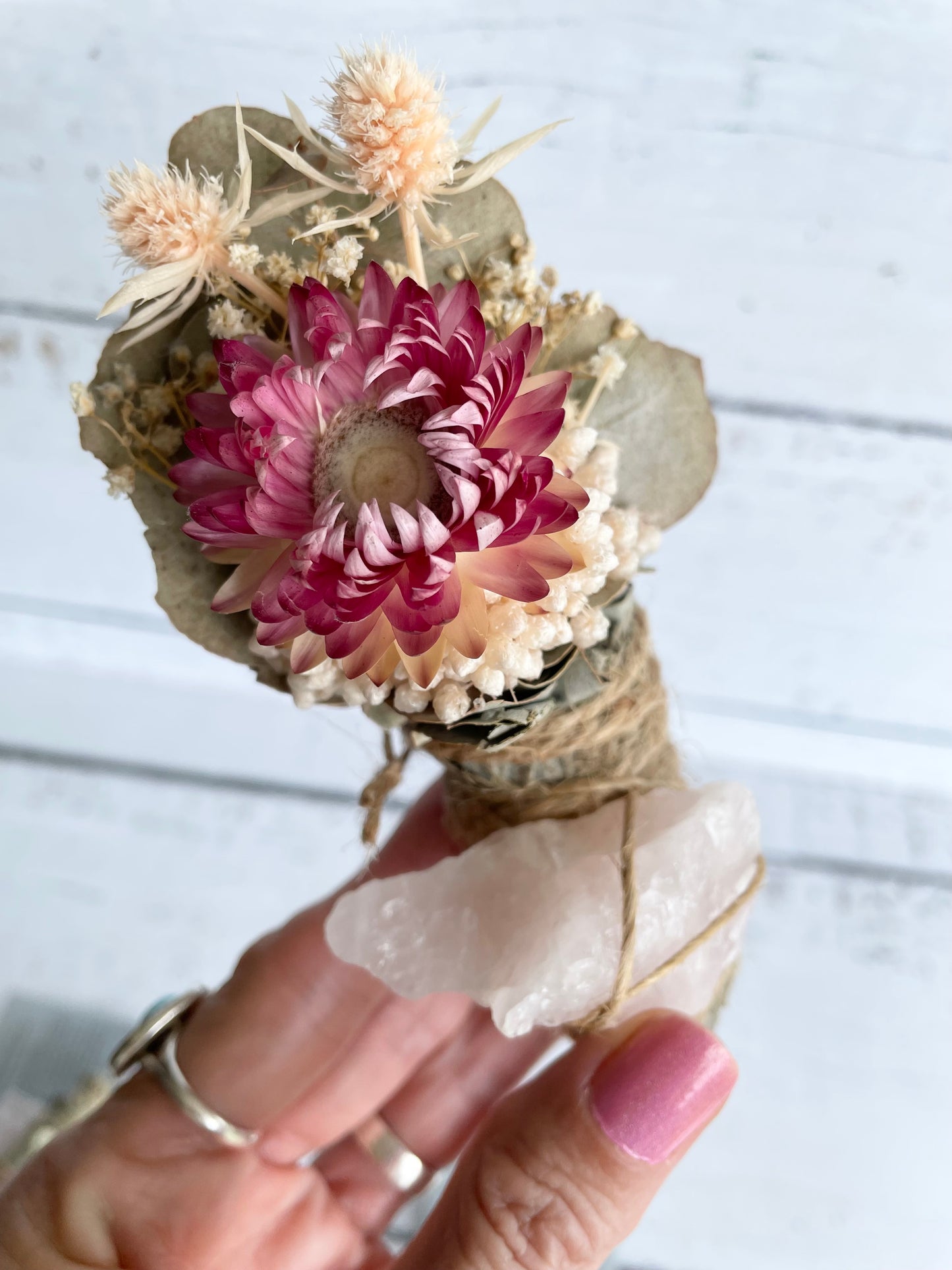 Floral Smoke Stick ~ Rose Quartz