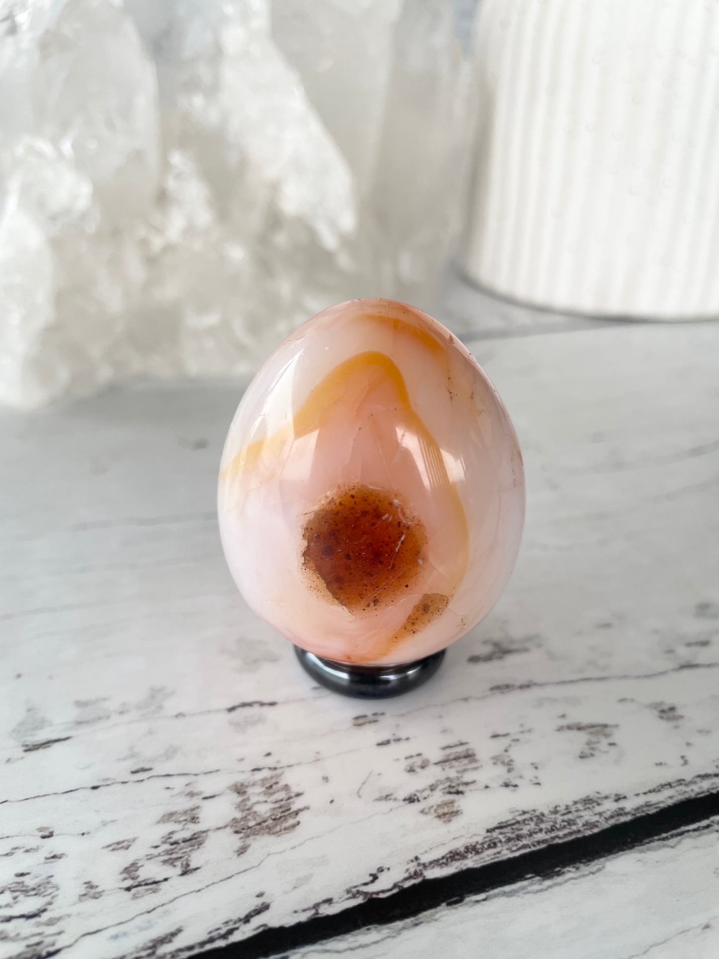 Carnelian Egg with holder