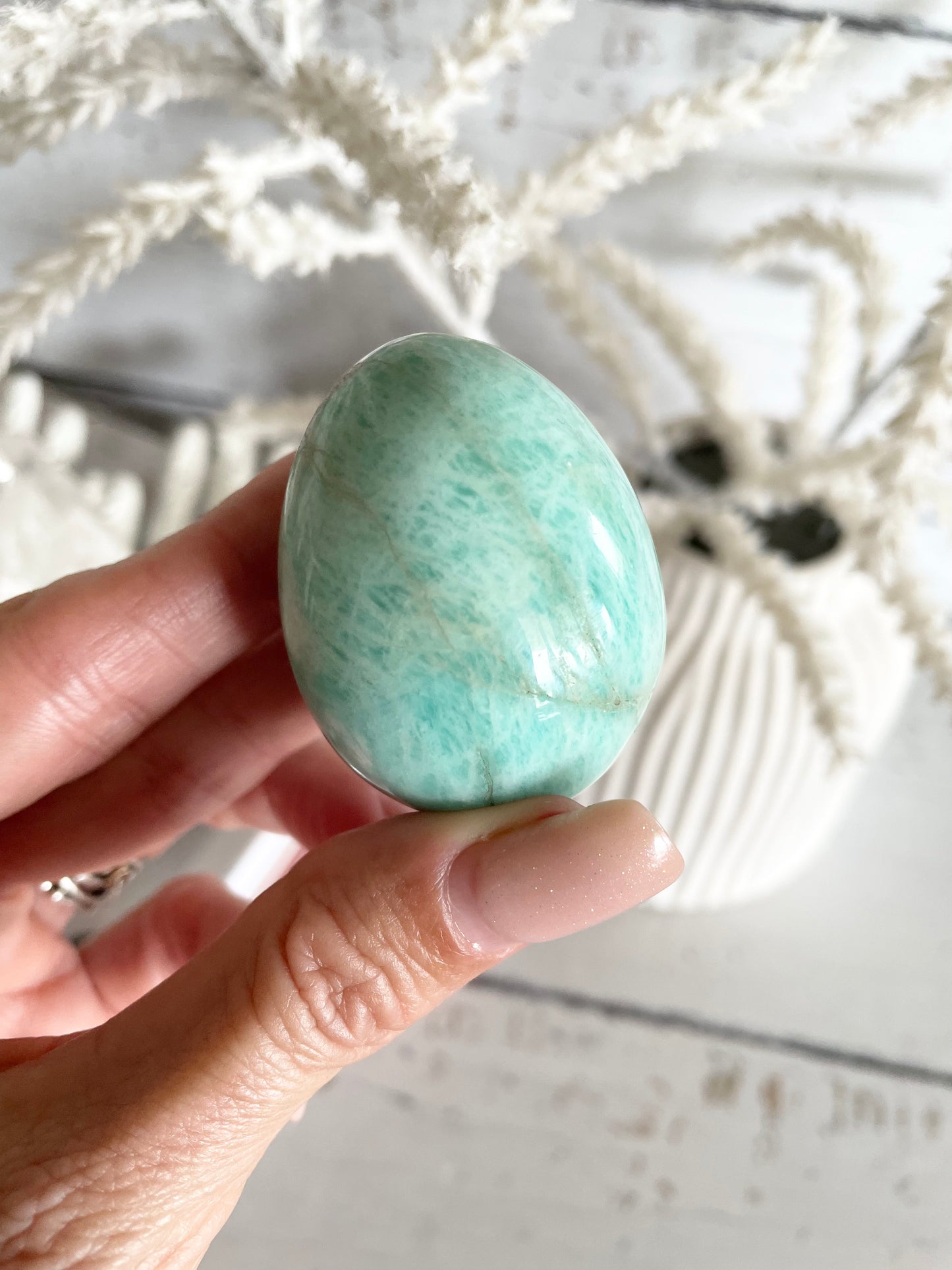Amazonite Egg with holder