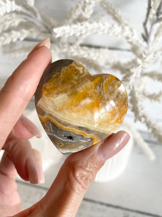 Bumble Bee Jasper Heart