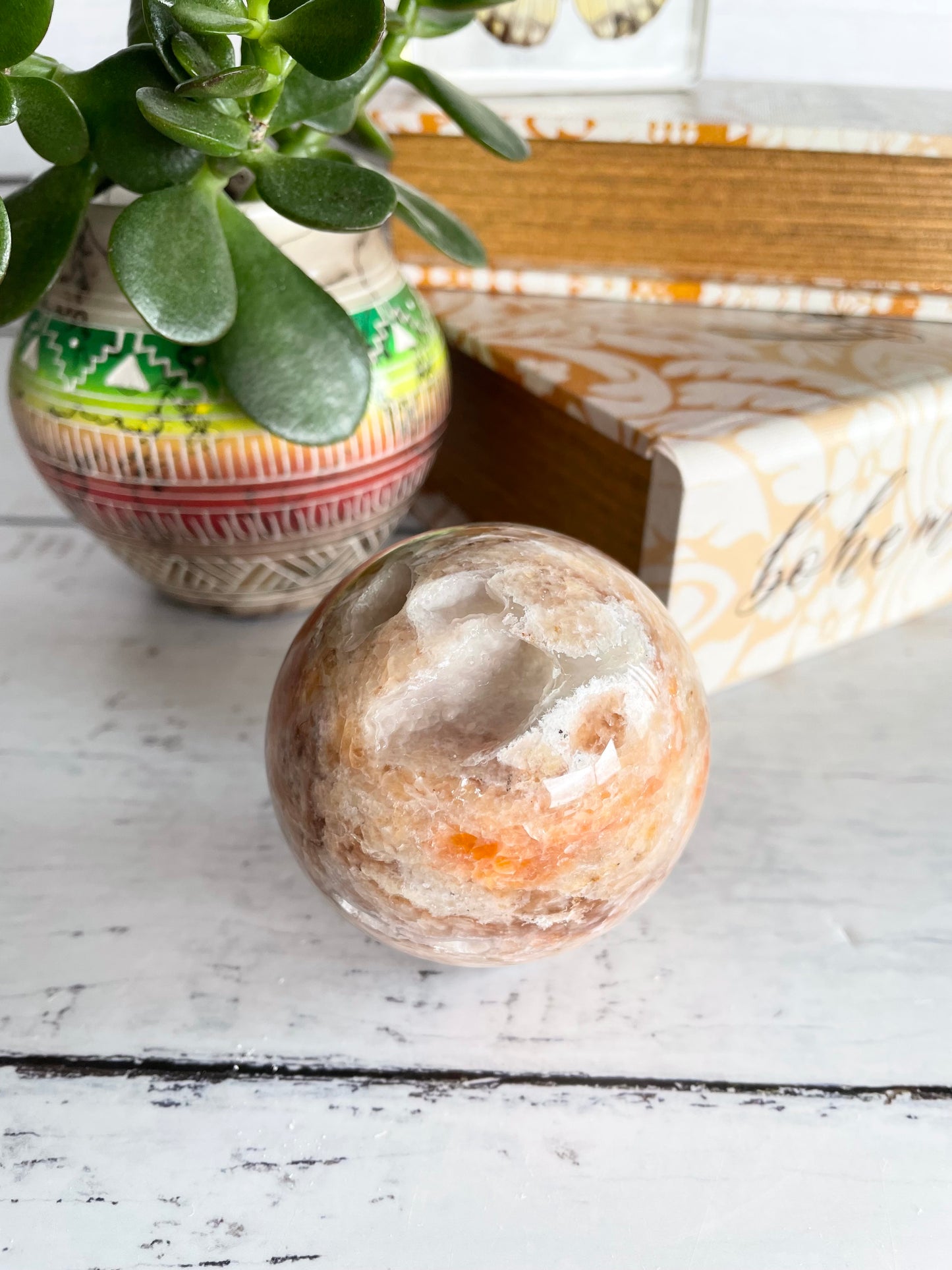 Sunstone Sphere Includes Wooden Holder