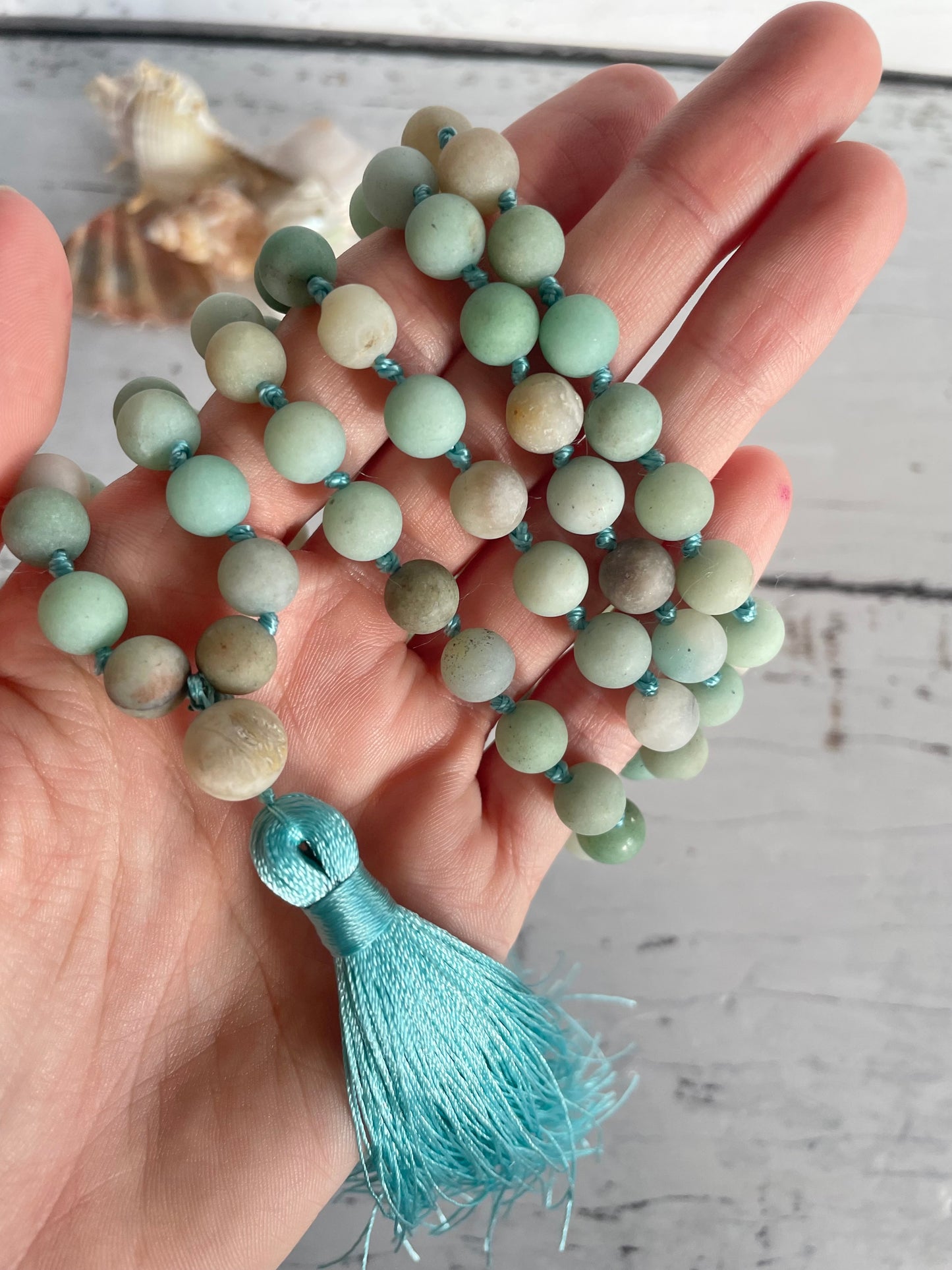 Matte Amazonite ~ Mala/Prayer Beads