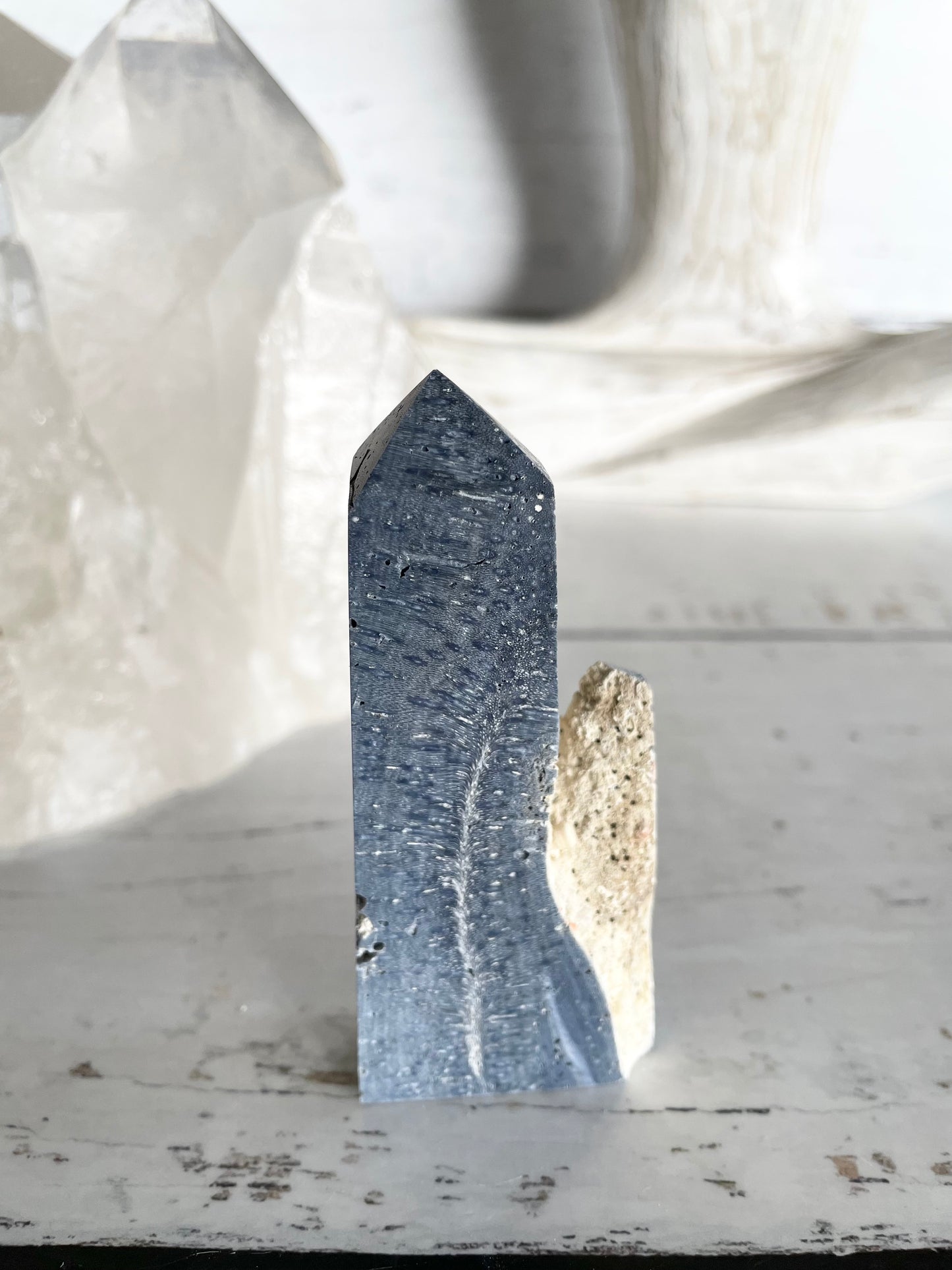 Blue coral jade Obelisk