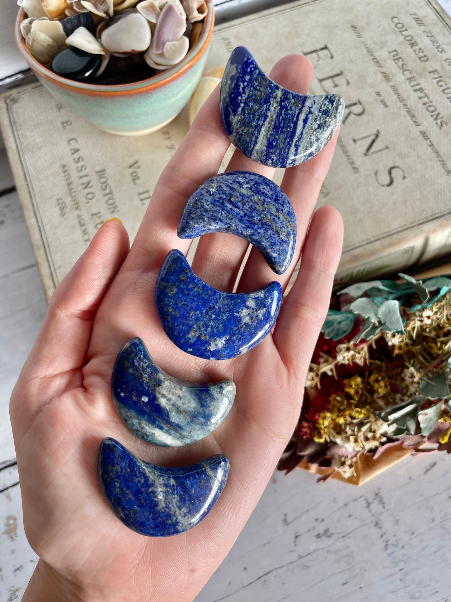 INTUITIVELY CHOSEN ~ Crescent Moon Lapis Lazuli