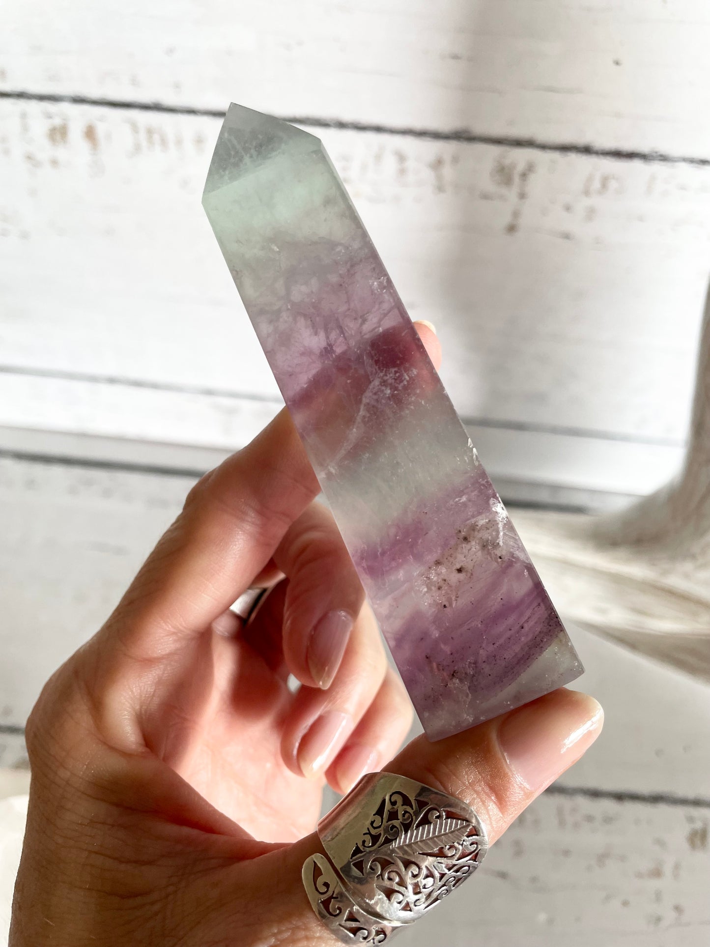 Rainbow Fluorite Obelisk