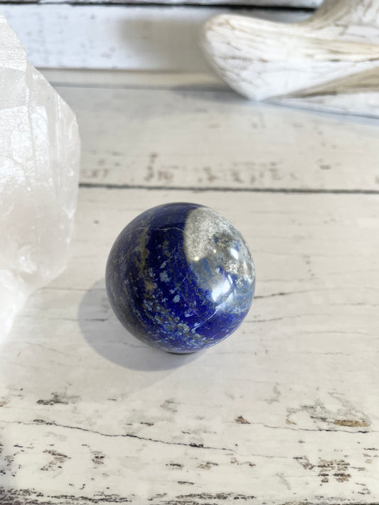 Lapis Lazuli Sphere includes wooden holder