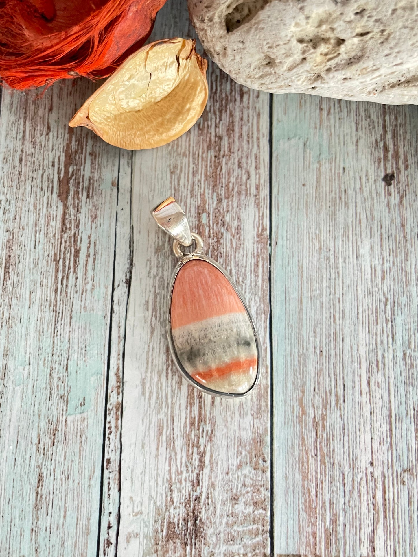 Celestobarite Silver Pendant