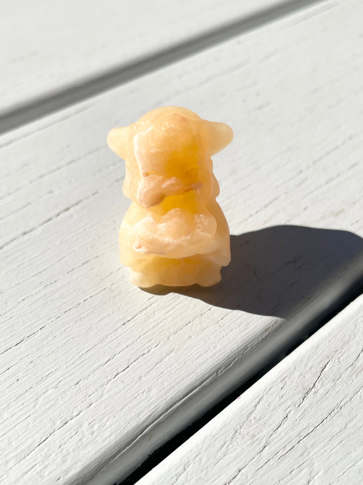 God of Wealth ~ Orange Calcite