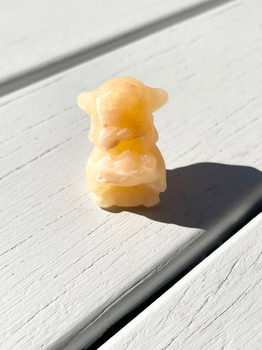 God of Wealth ~ Orange Calcite