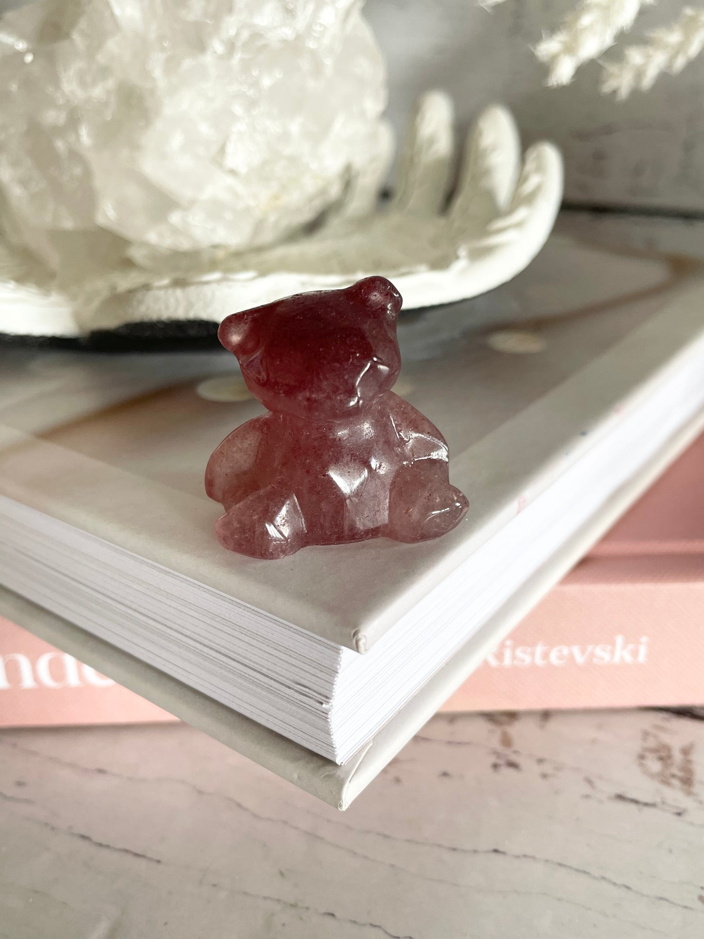 Teddy Bear ~ Strawberry Quartz