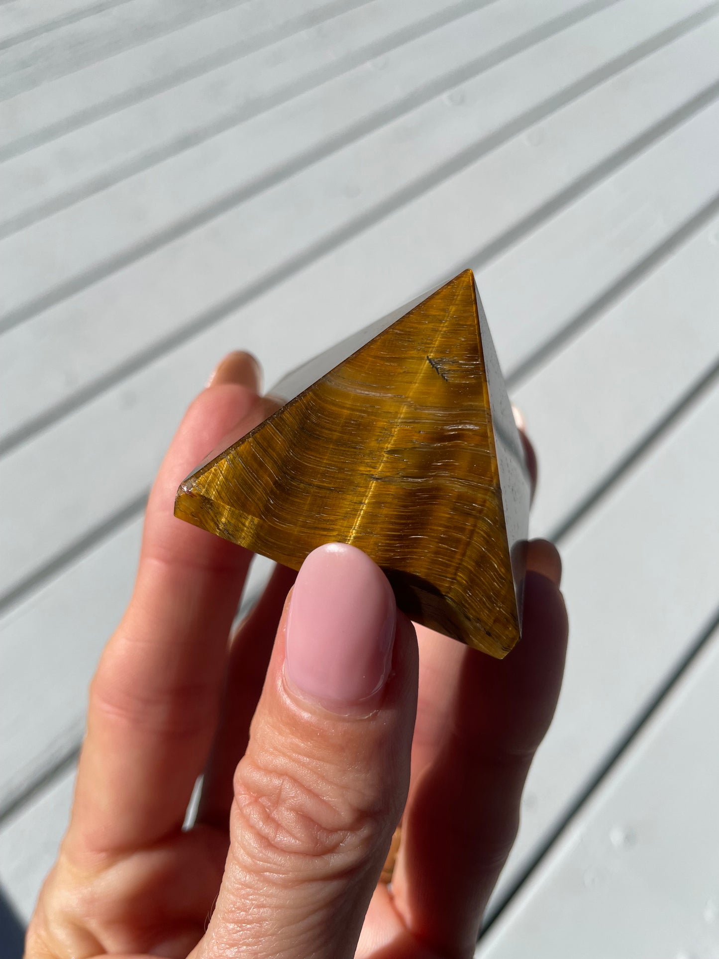 Tigers Eye Pyramid