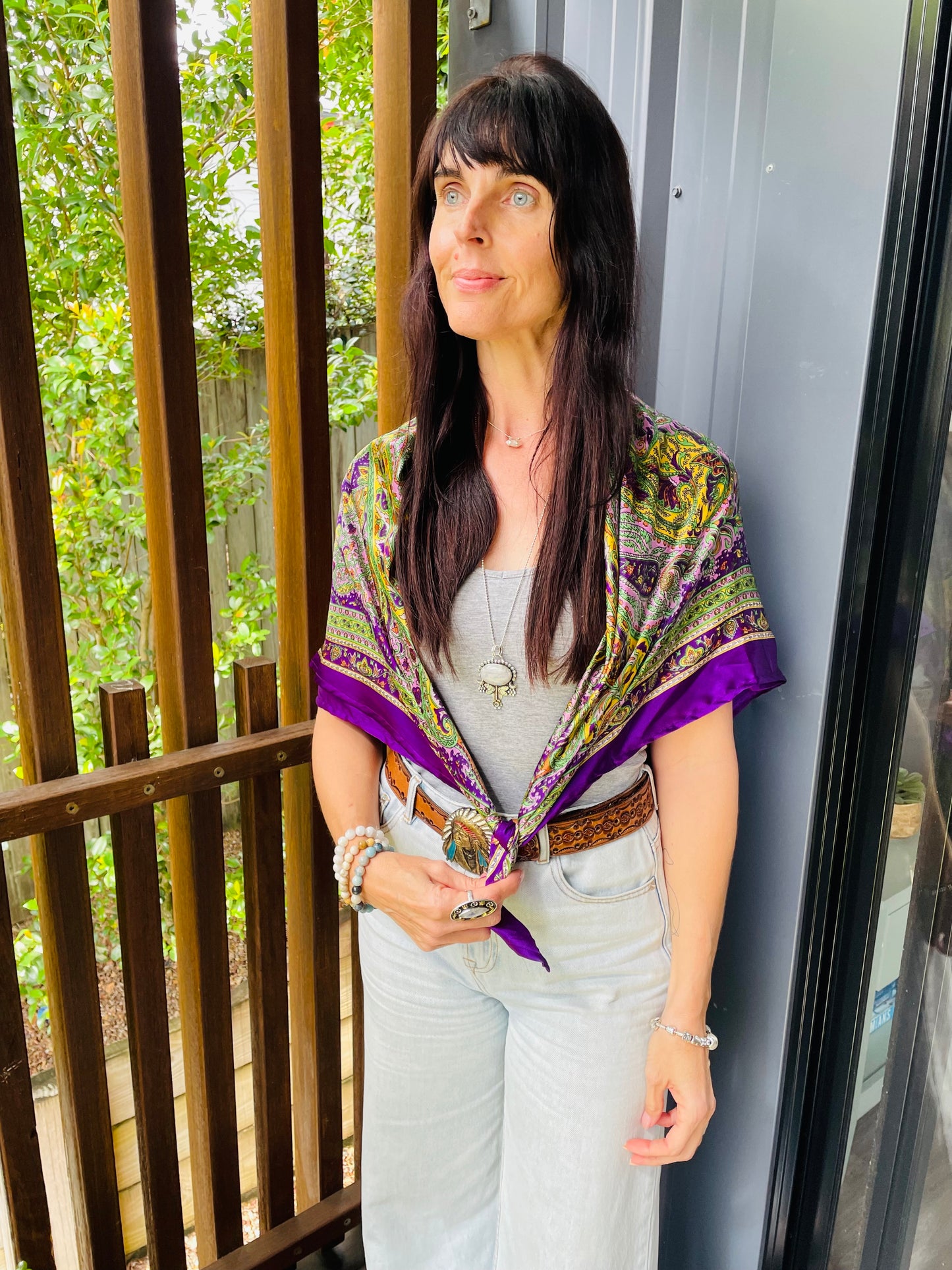 Paisley Purple Wrap Shawl