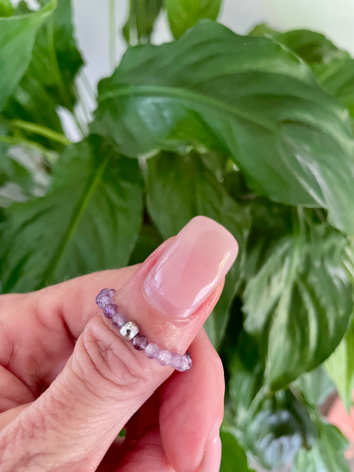 Faceted Amethyst Ring size 6-9