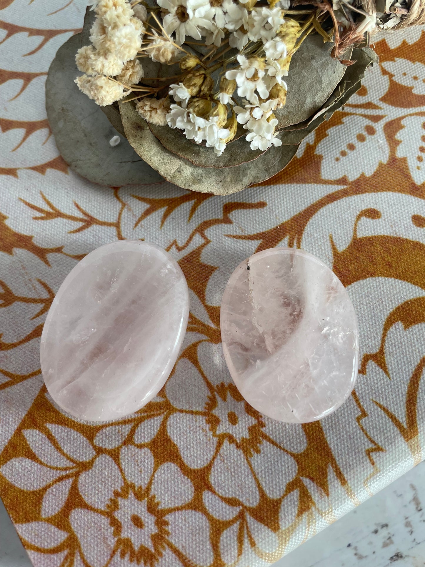 INTUITIVELY CHOSEN ~ Rose Quartz Thumb/Worry Stone