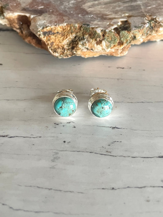 Green Kingman Turquoise Studs