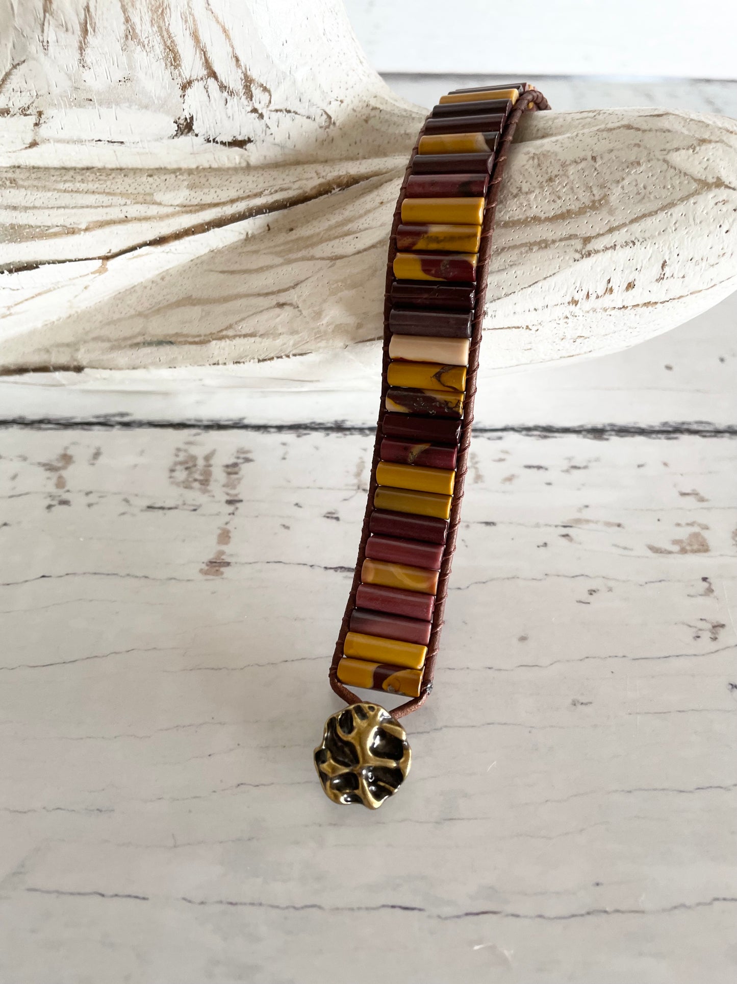 Crystal Adjustable Bracelet ~ Mookaite