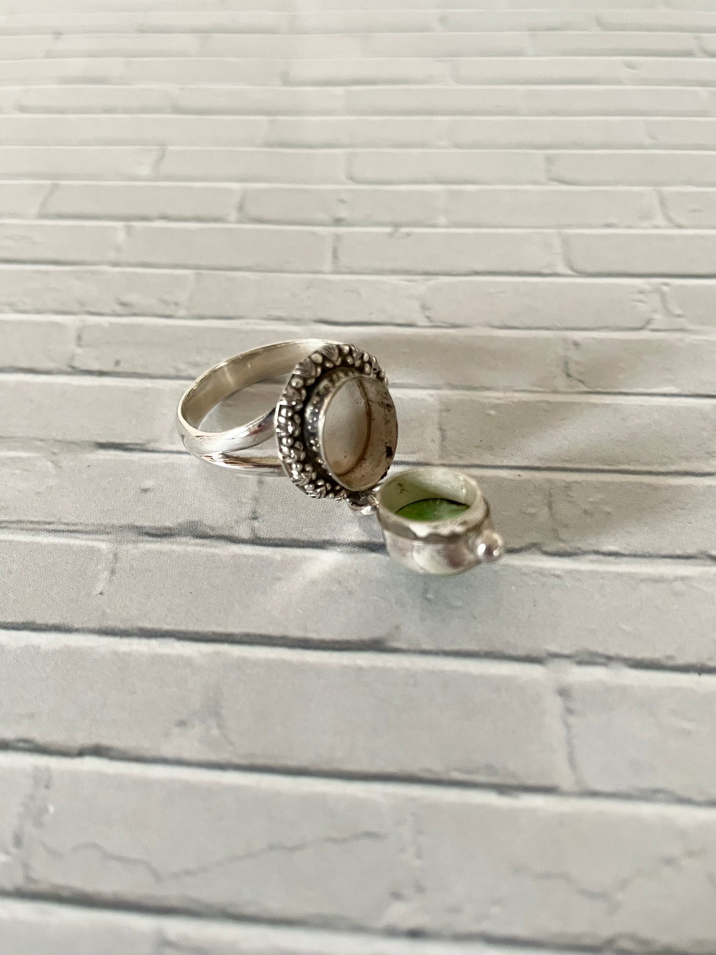 Green Copper Poison Ring ~ Size 8