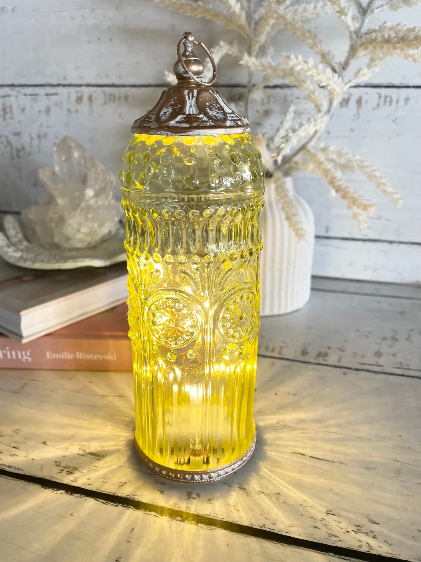 Baroque Avocado - Vintage LED Lantern