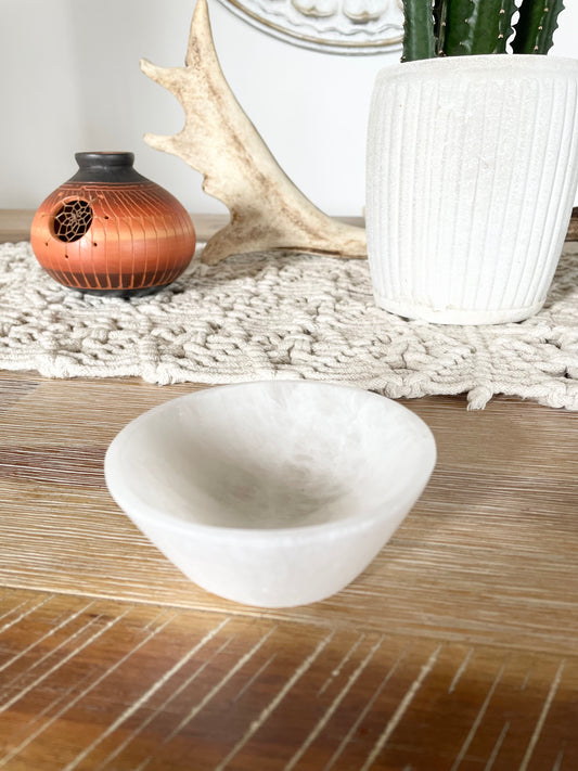 Selenite Crescent Bowl