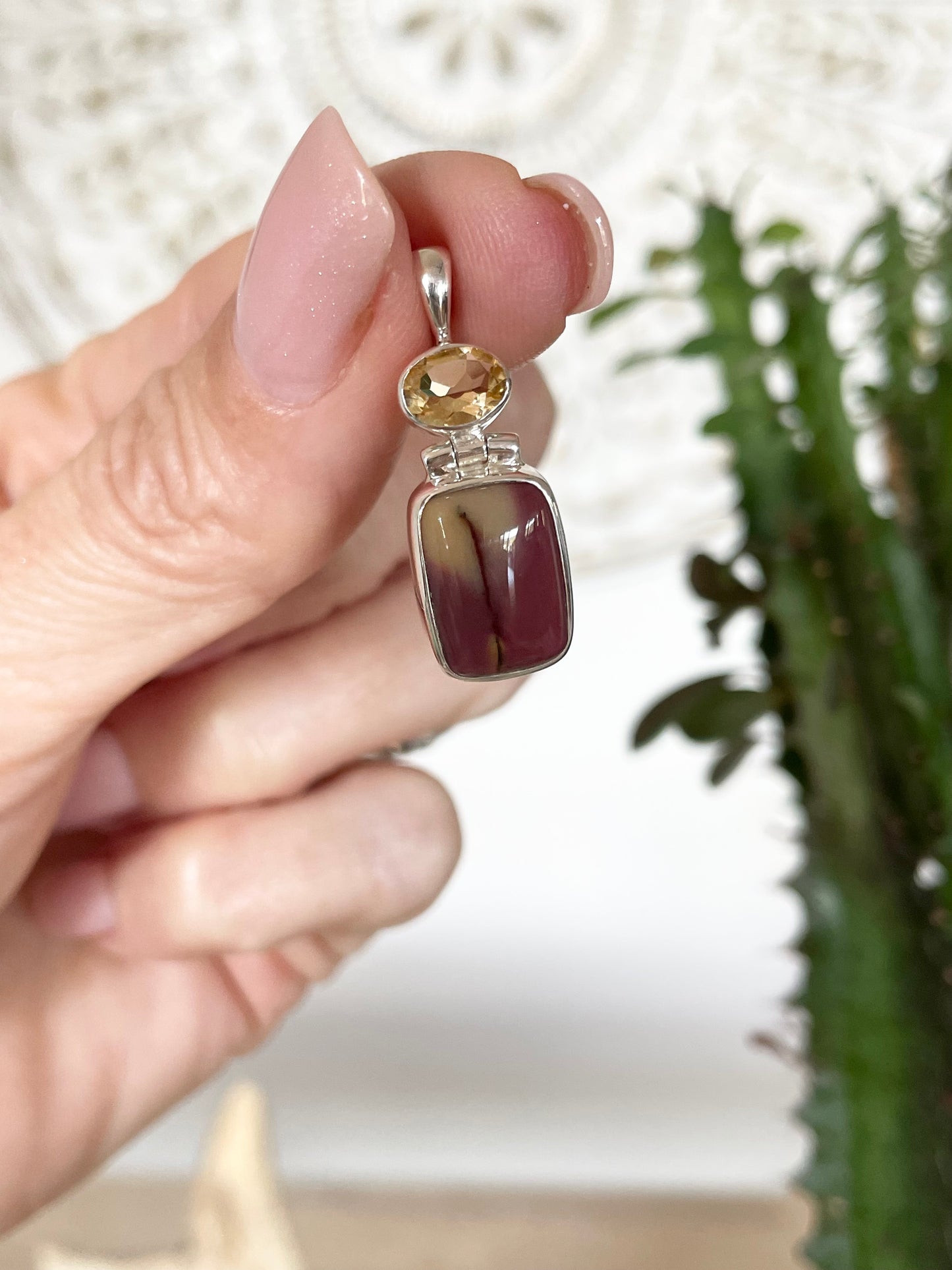 Citrine & Mookaite Pendant
