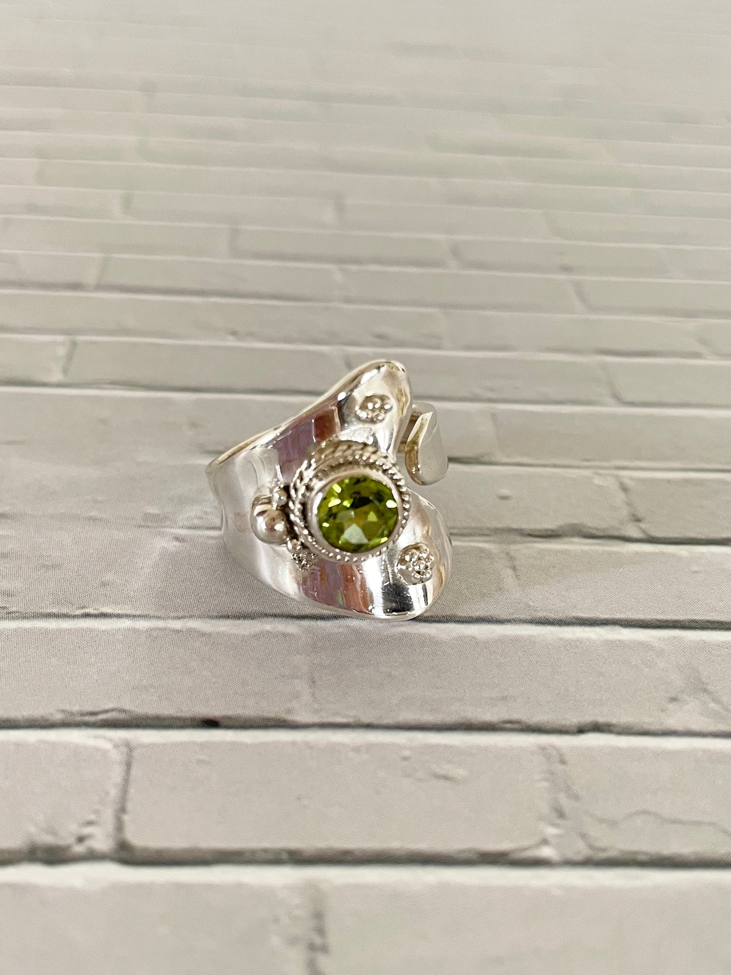 Peridot Ring - Adjustable size 6-10