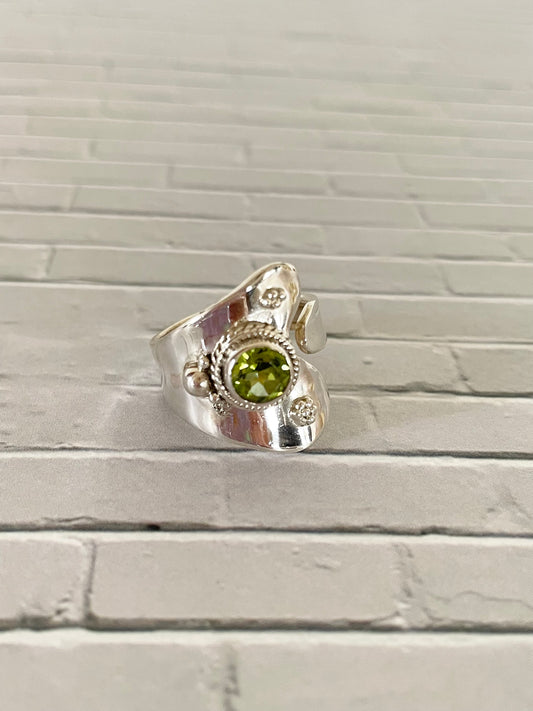 Peridot Ring - Adjustable size 6-10