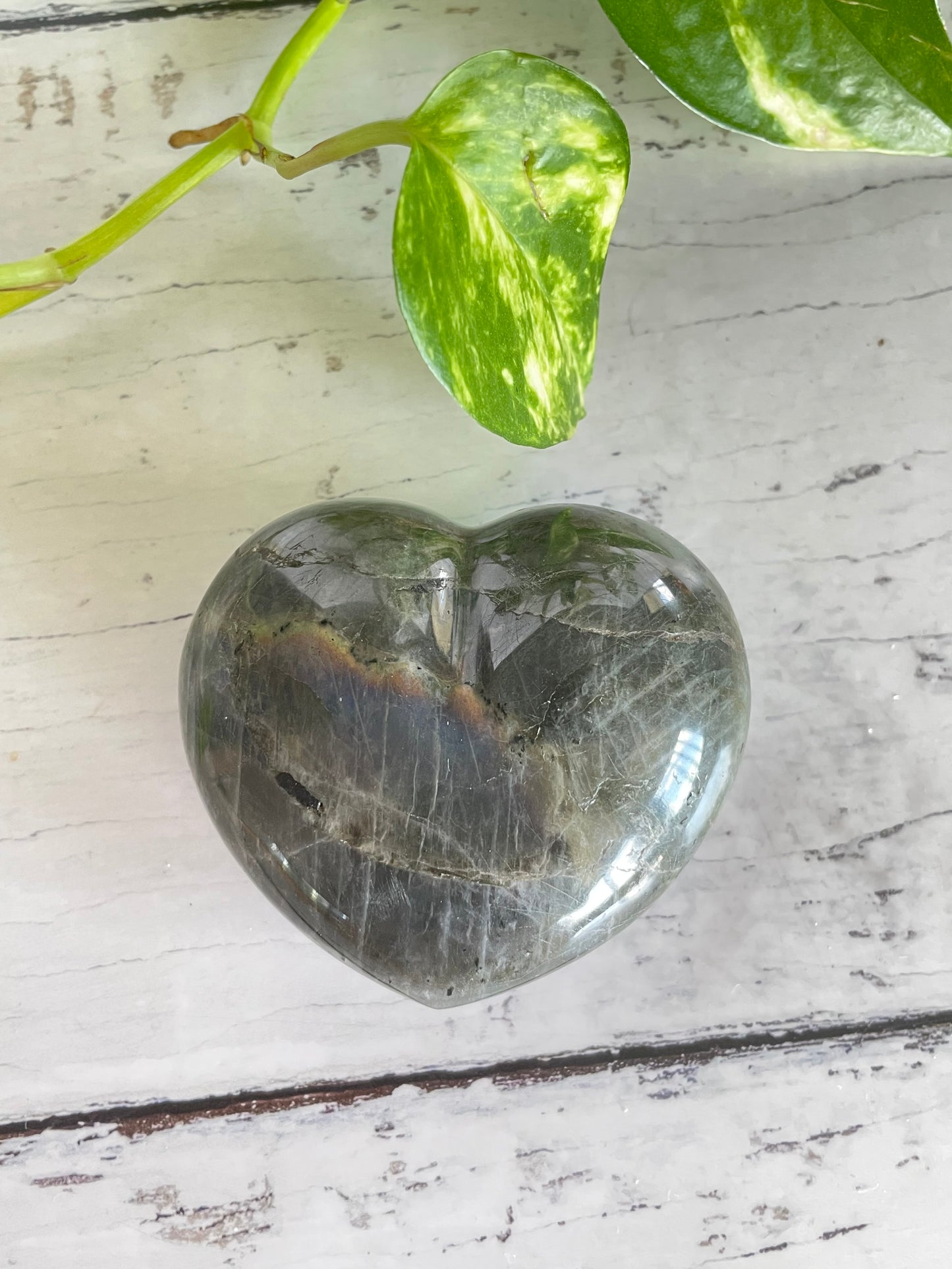 Labradorite Heart