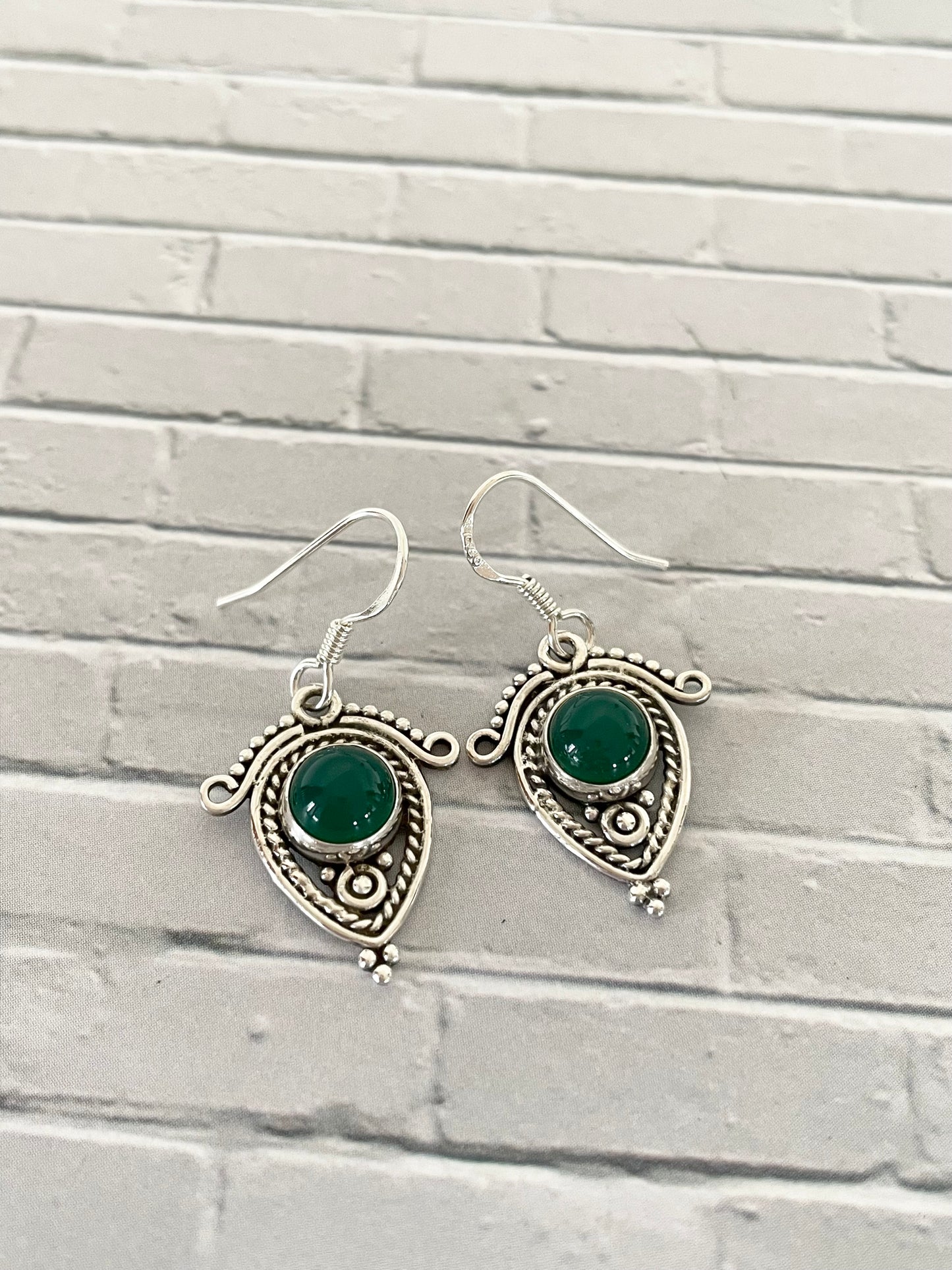 Green Onyx Dangles