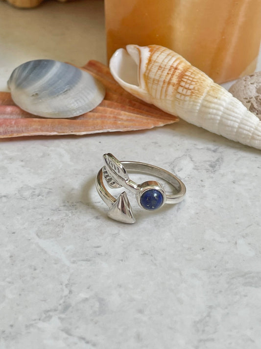 Lapis Lazuli Arrow Silver Ring