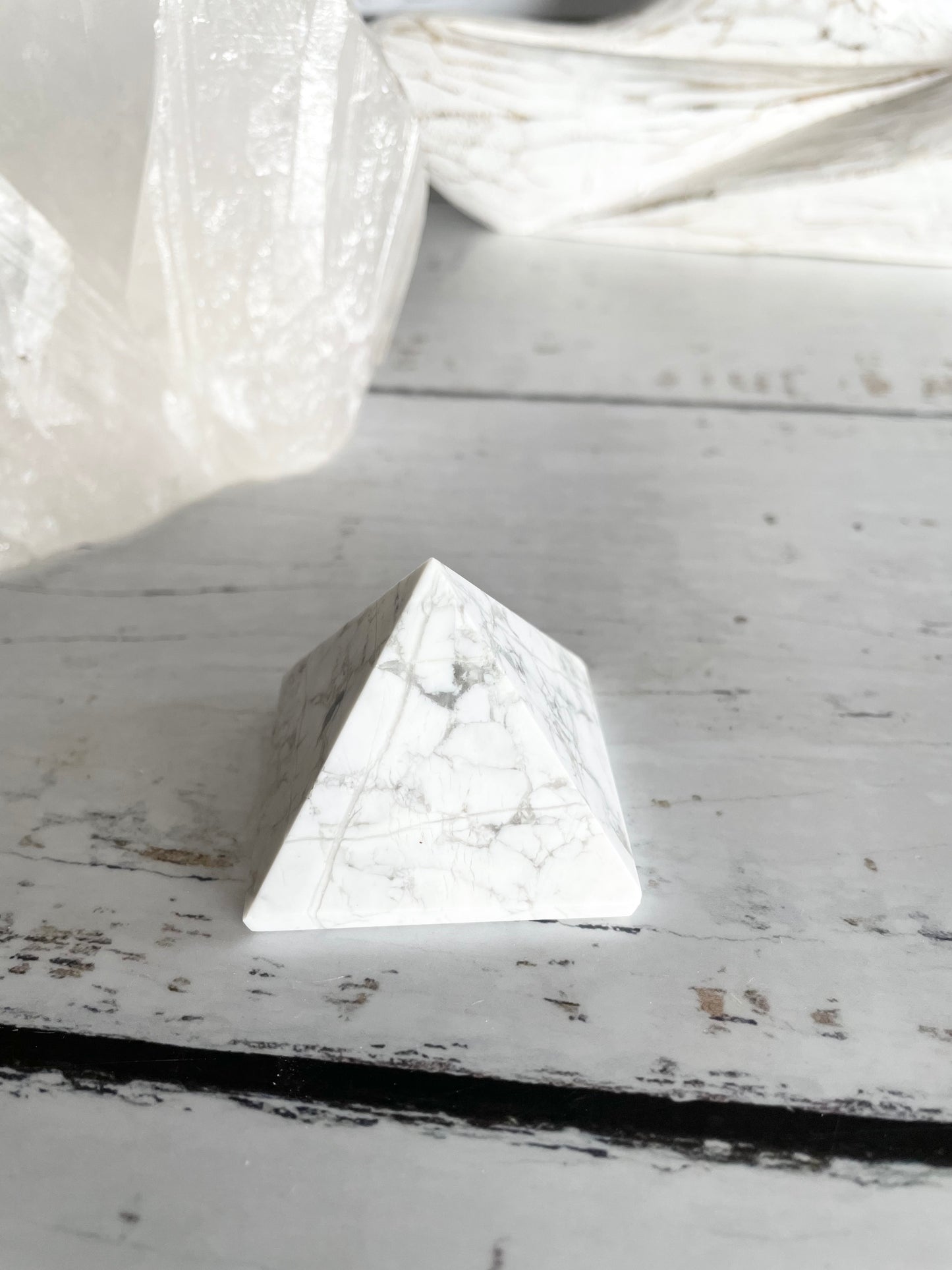 White Howlite Pyramid