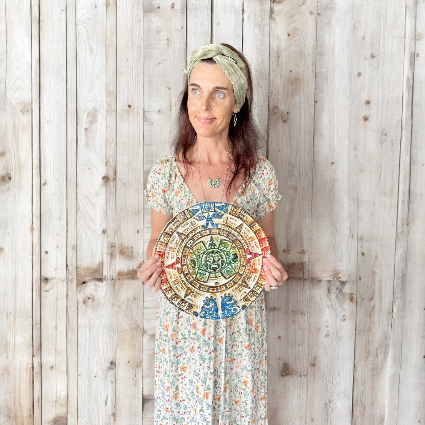 Aztec Pottery Calender Plaque