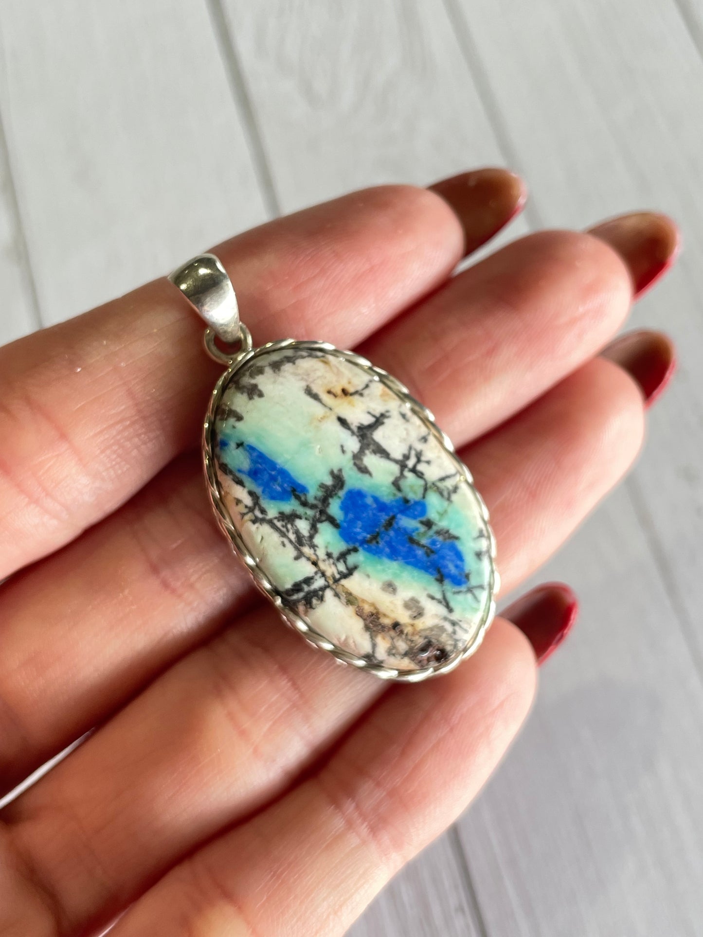 Azurite Chrysocolla Pendant
