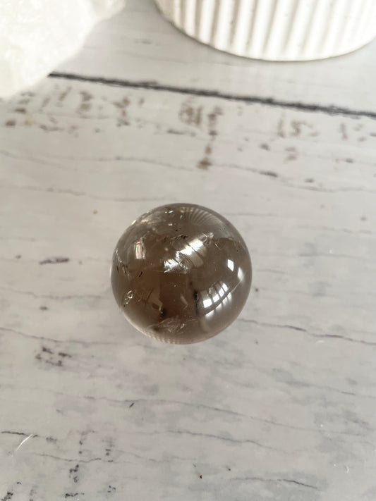 Smoky Quartz Sphere includes holder