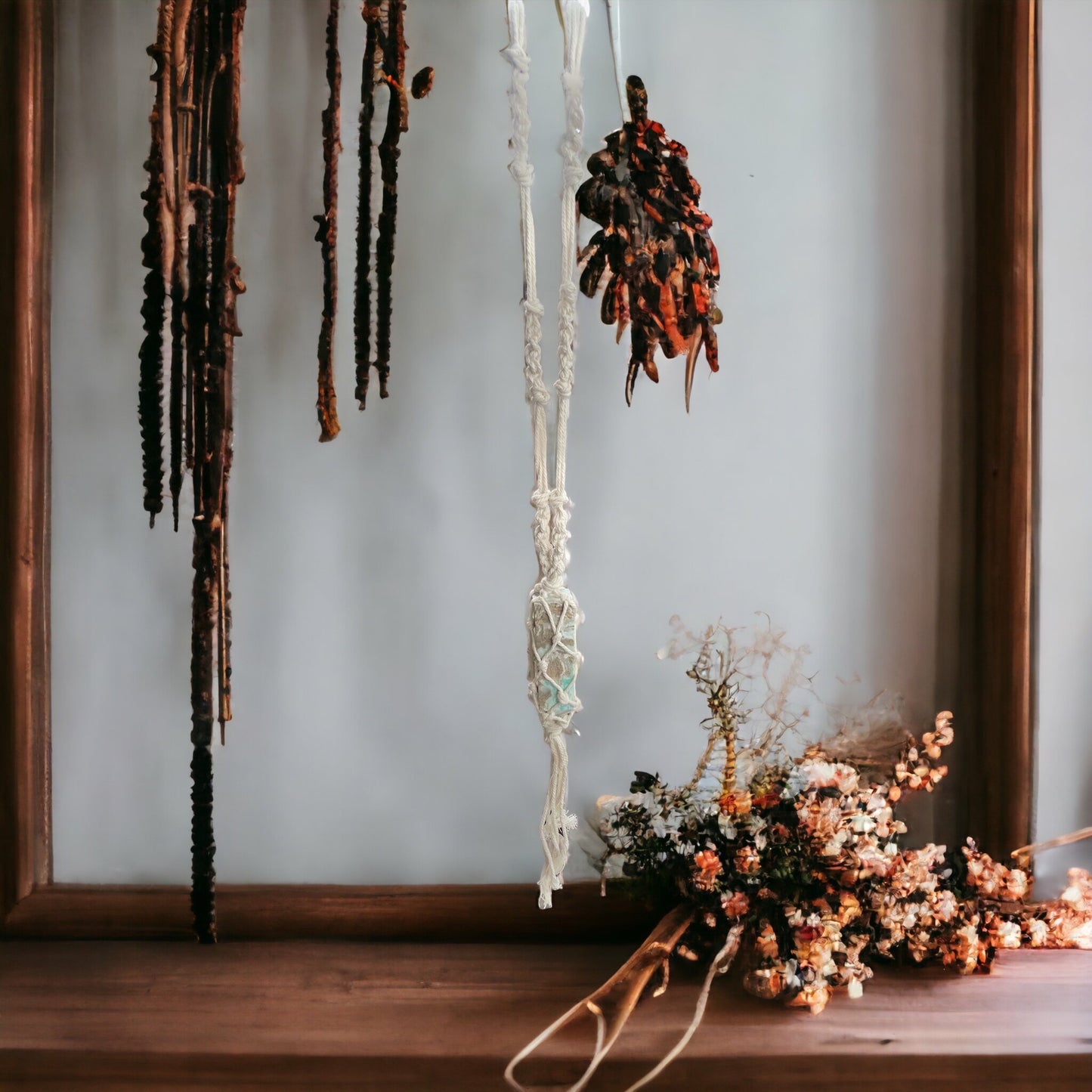 Macrame Hanging ~ Caribbean Calcite