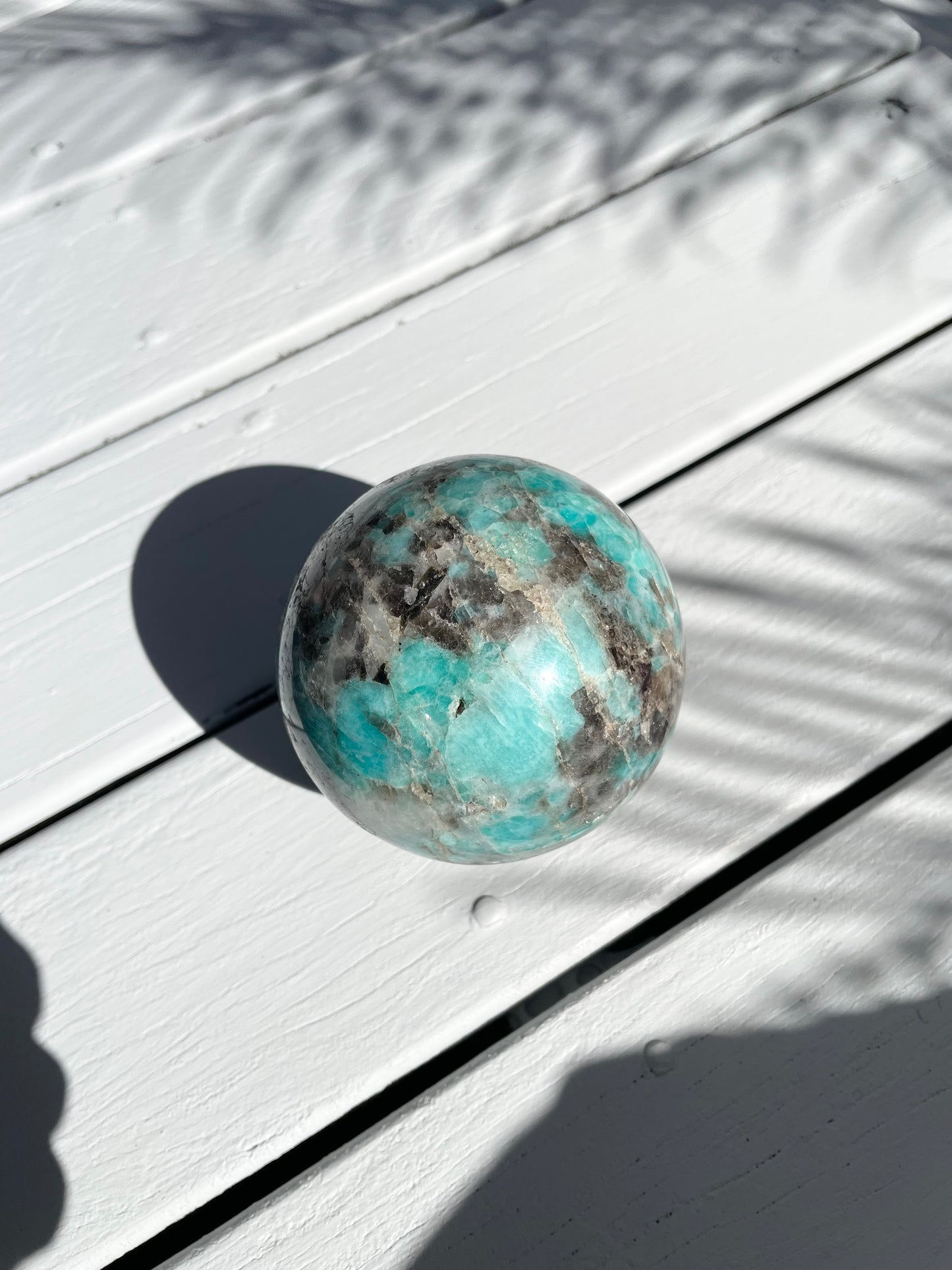 Amazonite Sphere includes holder