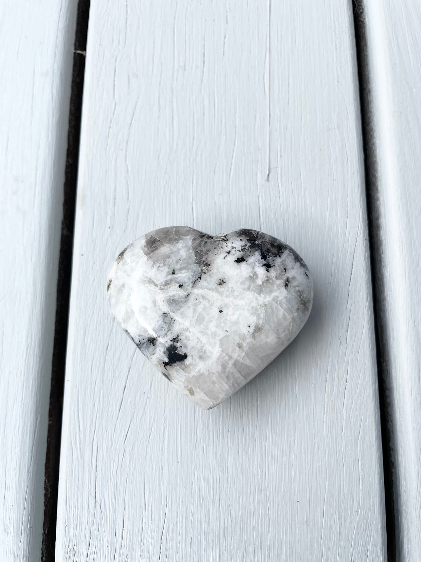 Rainbow Moonstone Heart
