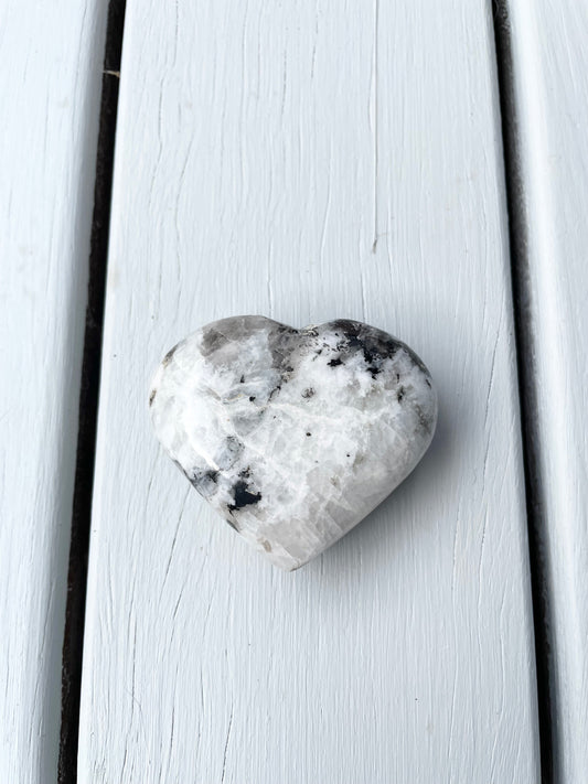 Rainbow Moonstone Heart