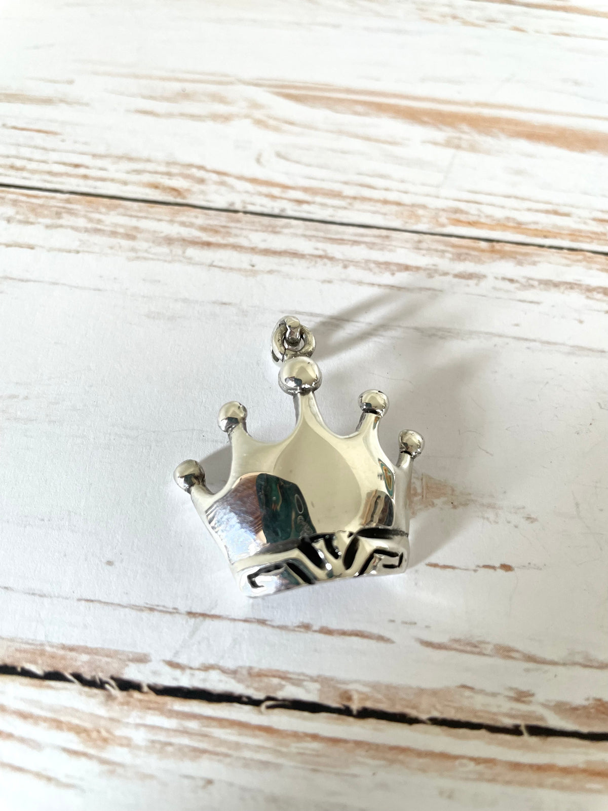 Mexican Sterling Silver Crown Pendant