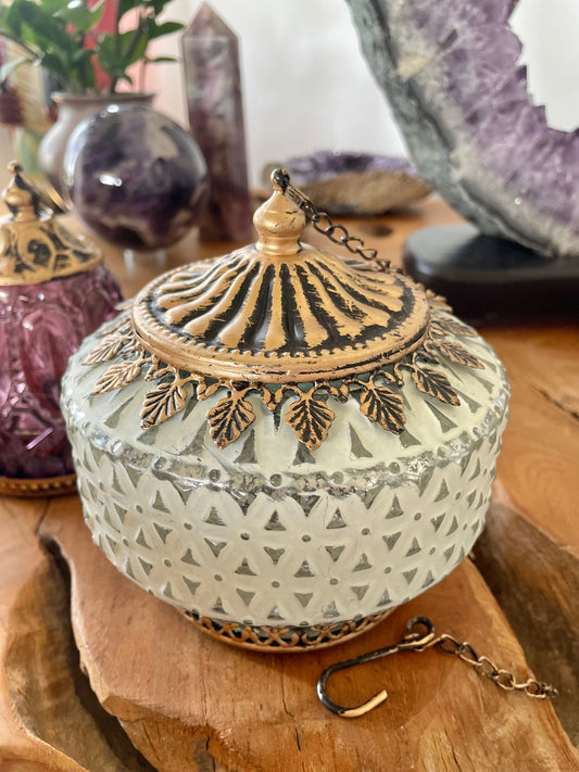 Vintage LED White Lantern