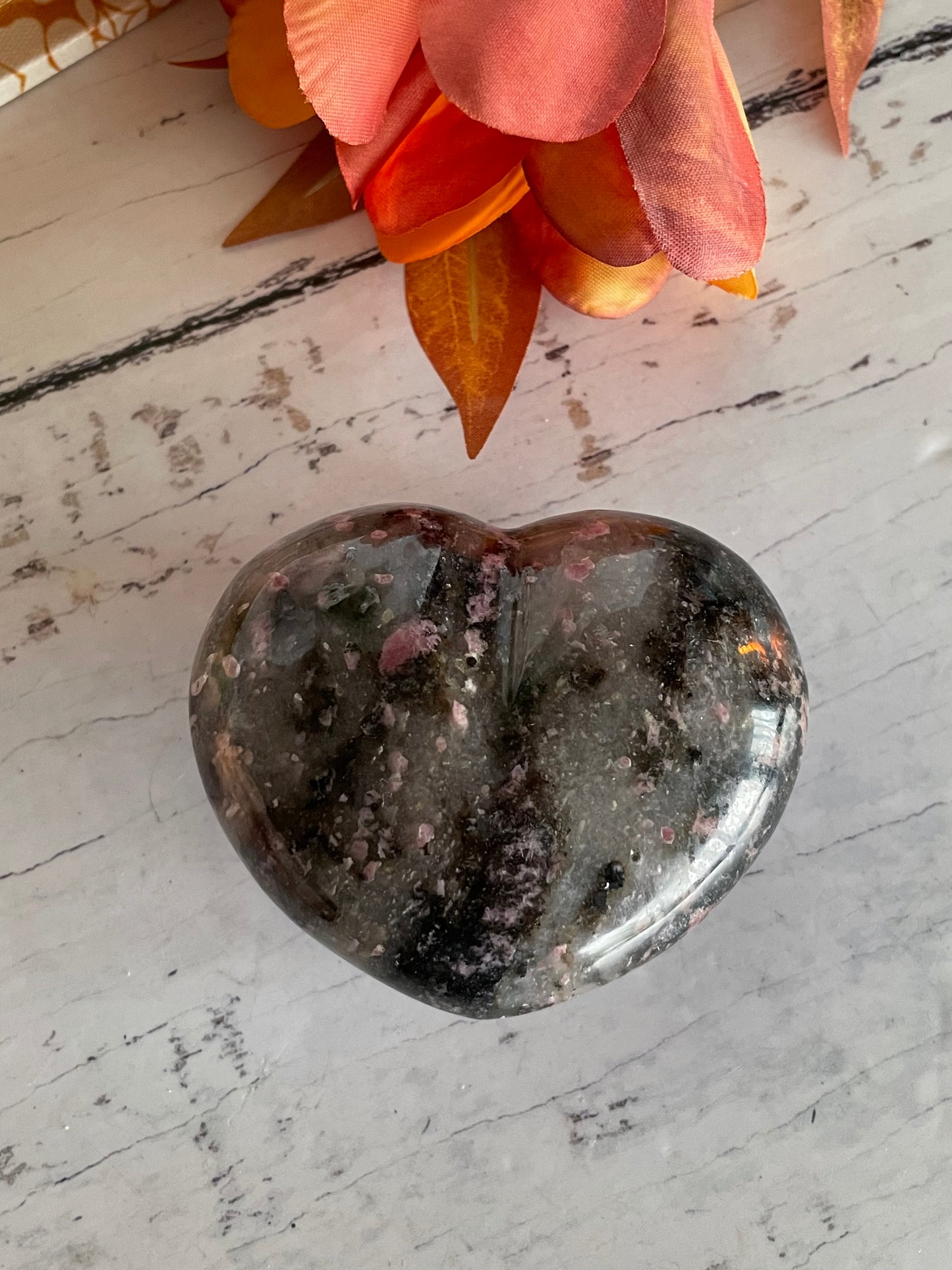 Rhodonite Heart