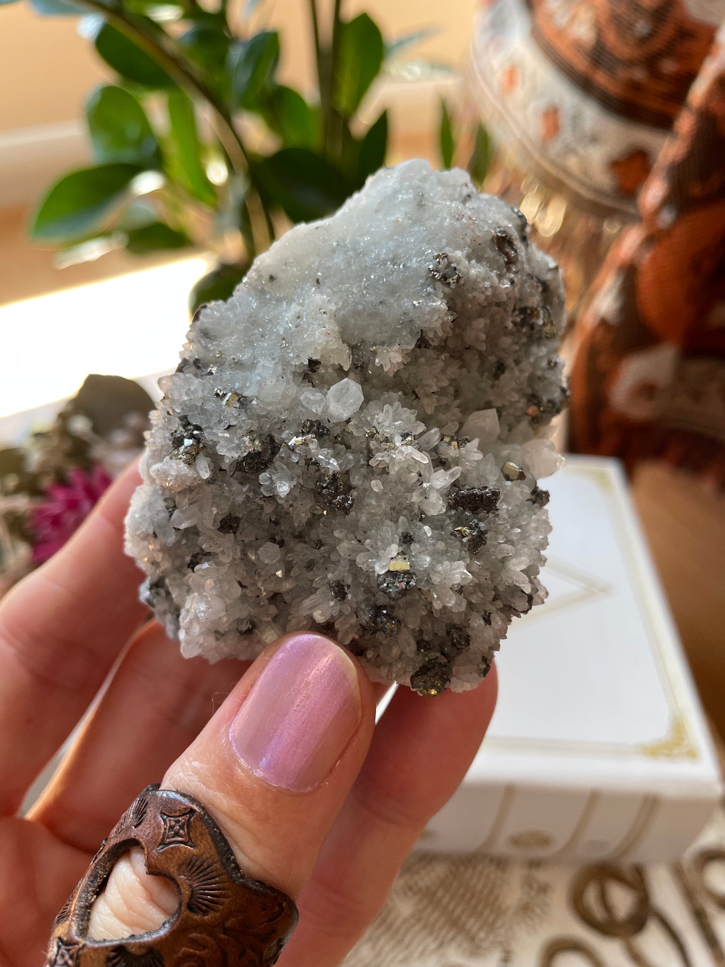 Quartz and Pyrite Cluster