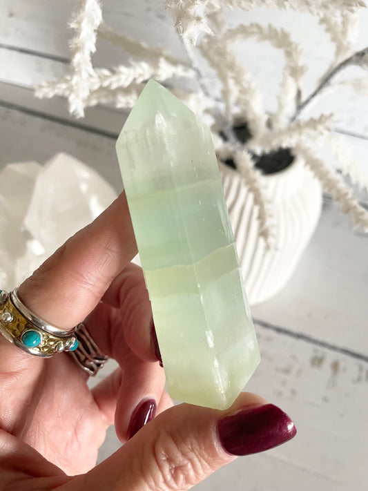 Pistachio Calcite Obelisk