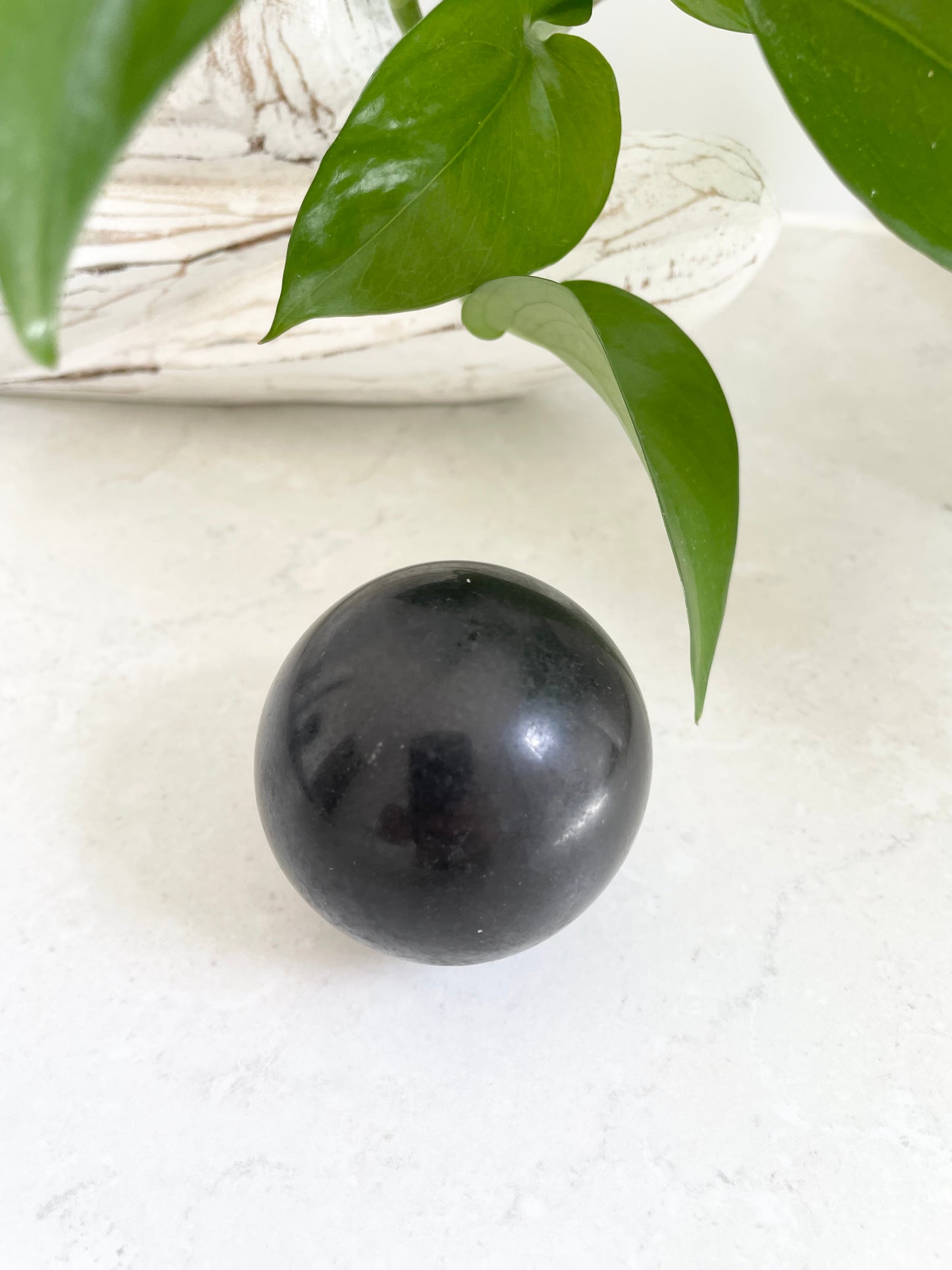 Black Tourmaline Sphere Includes Holder